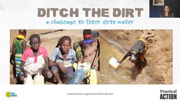 An online course promoting hygiene awareness through a picture of children.