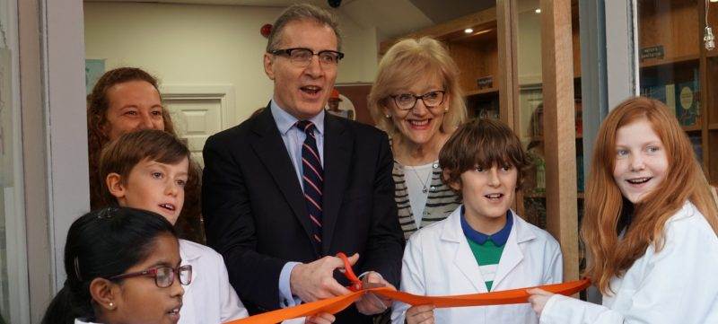 Rugby charity cutting ribbon to launch ingenious Christmas appeal.