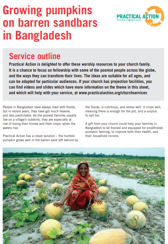 Growing pumpkins on barren sandbars in Bangladesh Practical Action