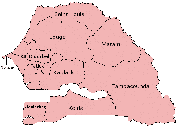 A map using ICT to display the provinces of Guinea.