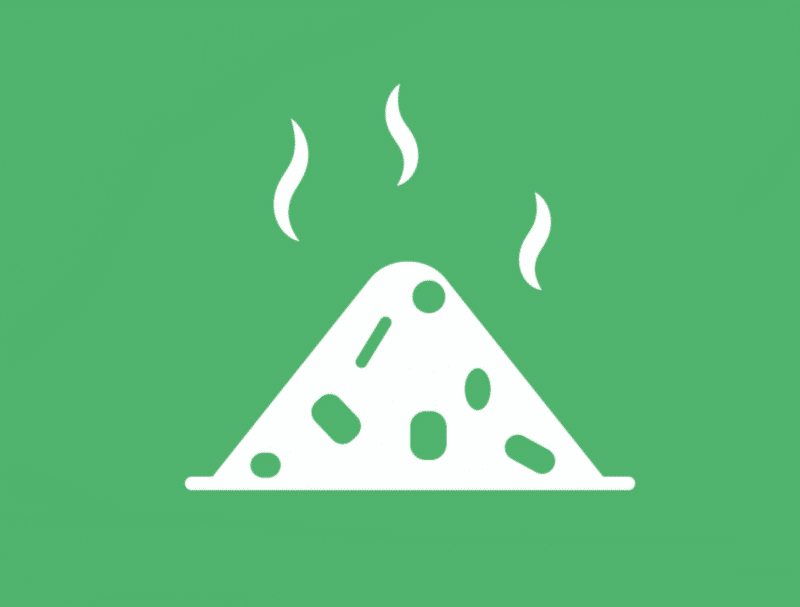 A pizza icon on a green background.