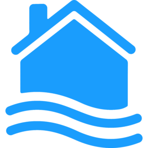 A wave accompanies a blue house, symbolizing stories of change.