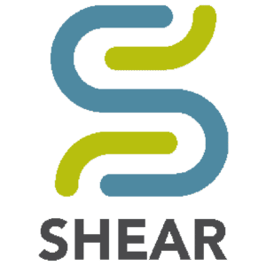 Understand landslides through the shear logo on a white background.