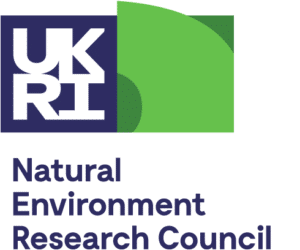 The uk natural environment research council logo aims to understand landslides and build resilience.