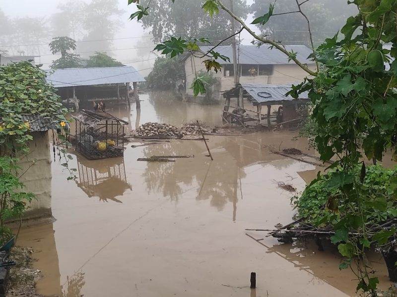 A flooded village in Nepal (Oct 2021)