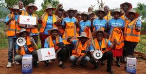 Part of the 81 trained first aid responders with their regalia and first aid kits donated by PA.