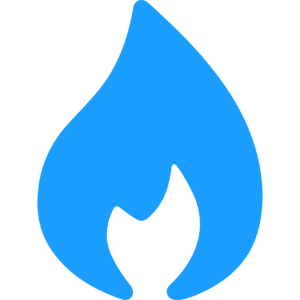 A blue water drop icon on a green background.