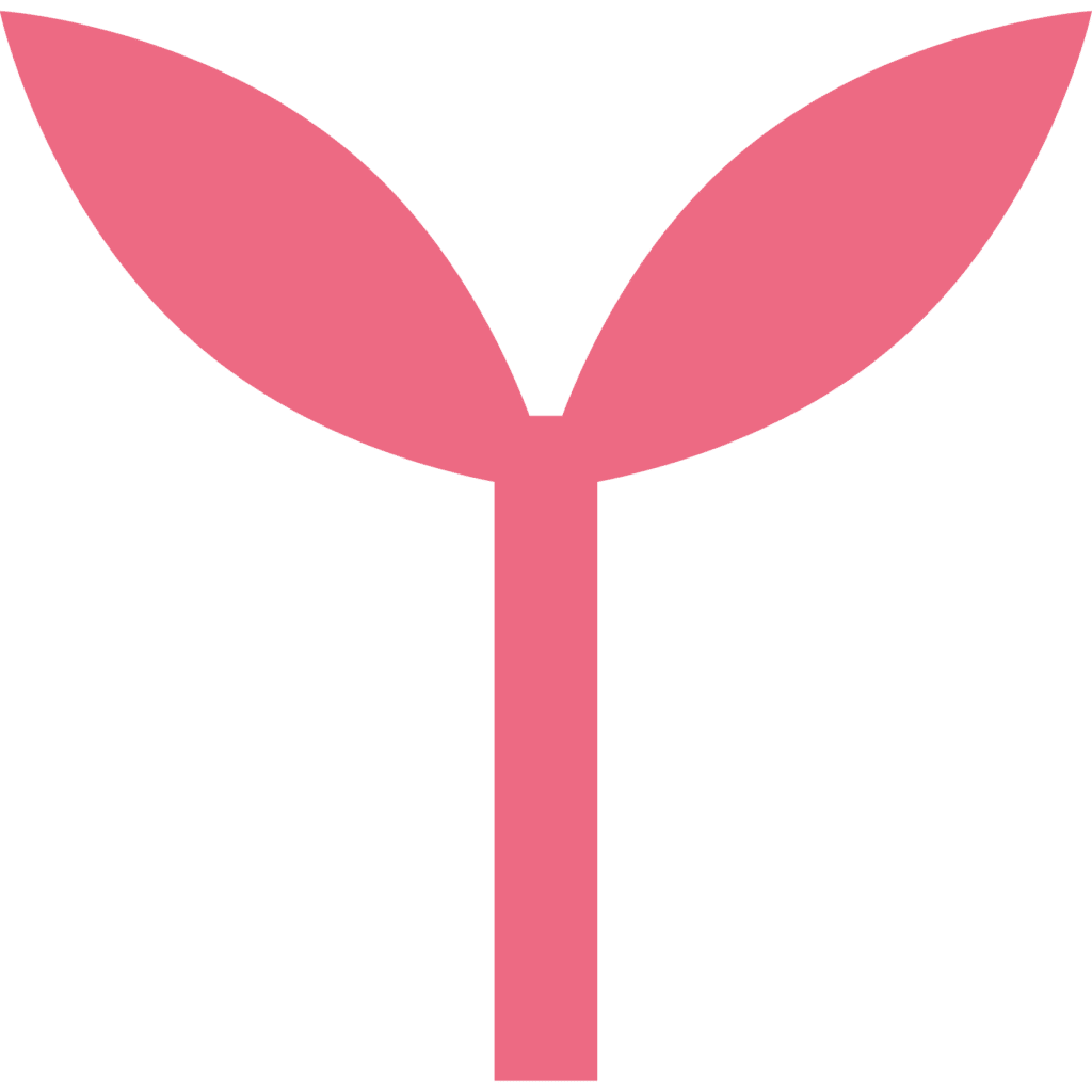 A Practical Action logo with a pink leaf on a white background in Peru.