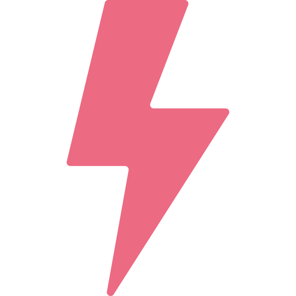 A lightning bolt on a white background representing Practical Action in Zimbabwe.