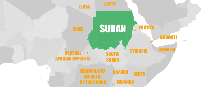 Sudan and surrounding countries