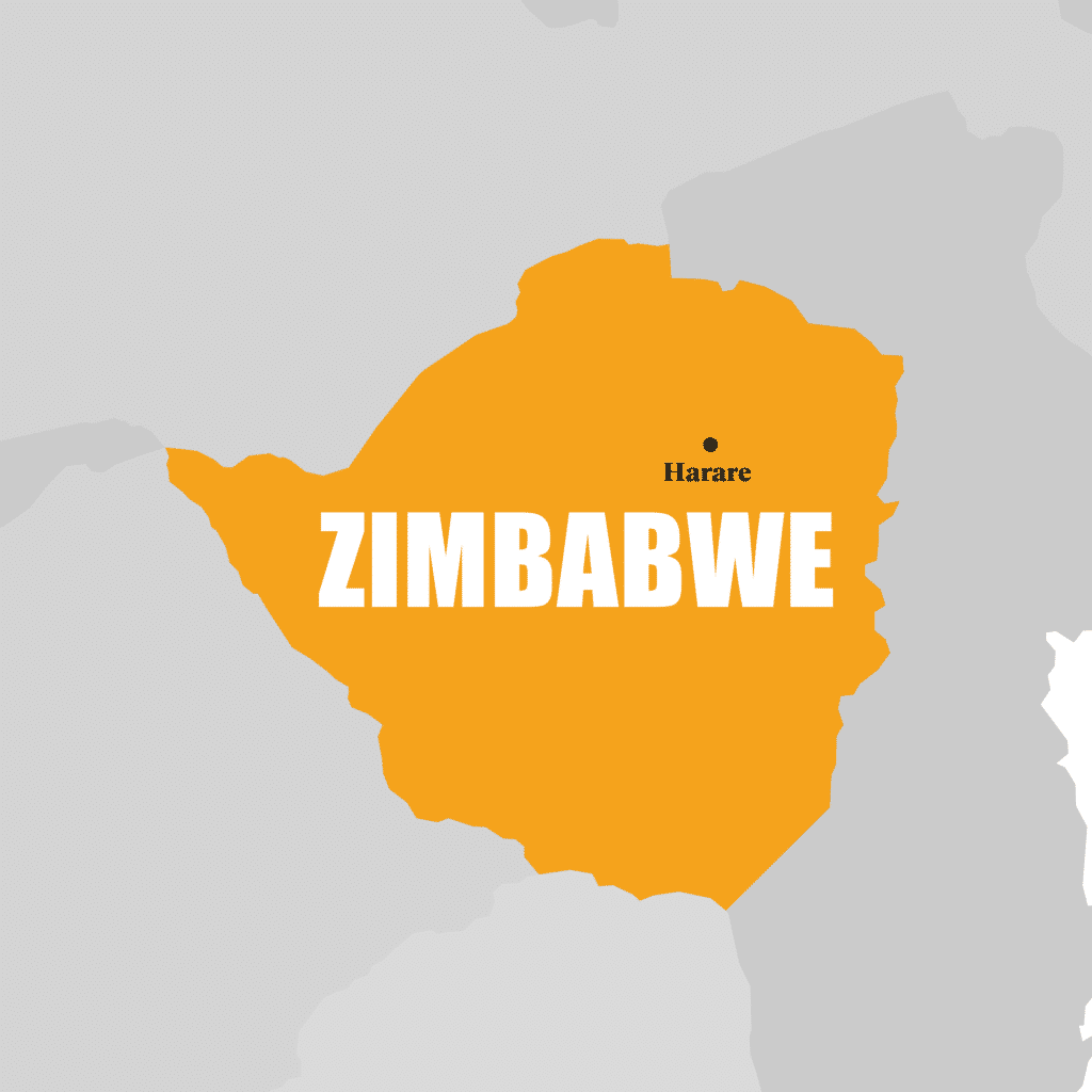 A practical action map showcasing Zimbabwe.