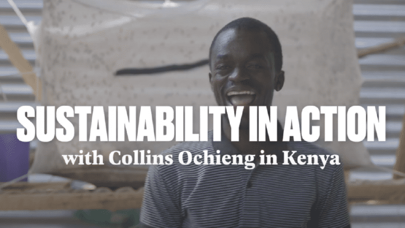 Collins Odenging showcases sustainability in action at the Regenerative Agriculture Conference in Kenya in 2023.