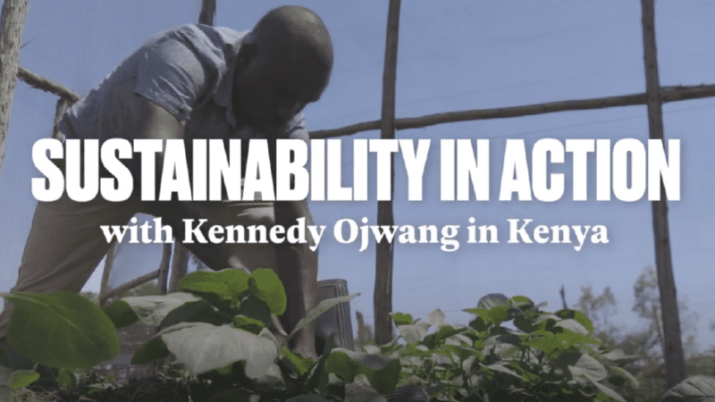 Kennedy Olwang showcases sustainability in action at the Regenerative Agriculture Conference in Kenya (2023).