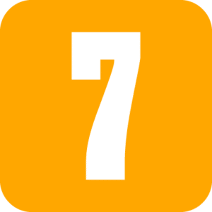The number seven in an orange square, Field Visit.