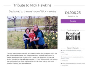 Tribute fundraising to Nick Hawkins.