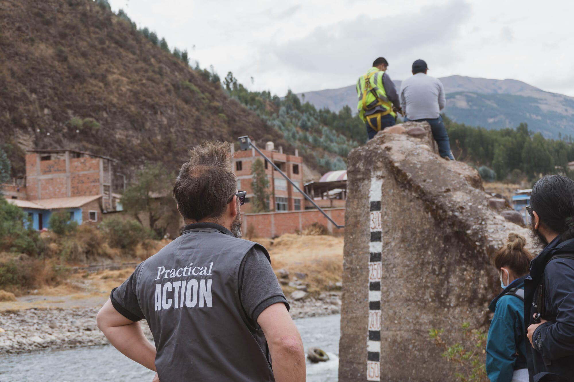 Practical Action team installing a LiDAR station in Cusco.
