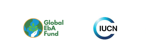 Two logos: Global EbA Fund and IUCN, each centred on a white background.